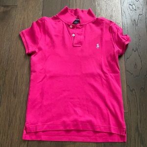 Ralph Lauren sport magenta collar shirt